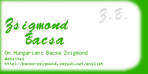 zsigmond bacsa business card